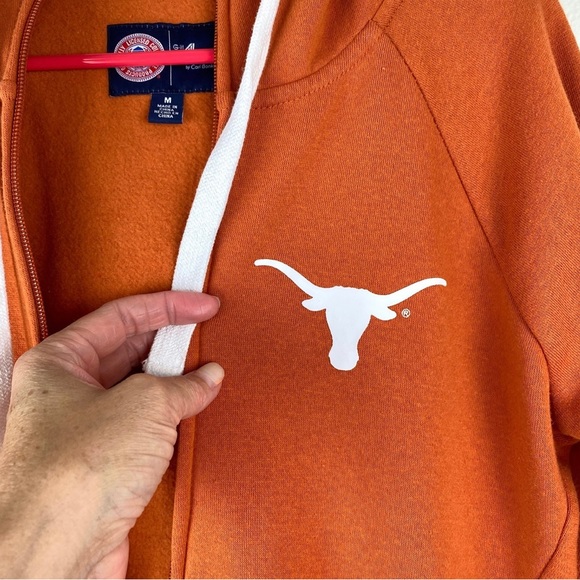 Texas Longhorn Hoodie Size Medium Full Zip G-lll By Carl Banks EUC - Picture 10 of 12